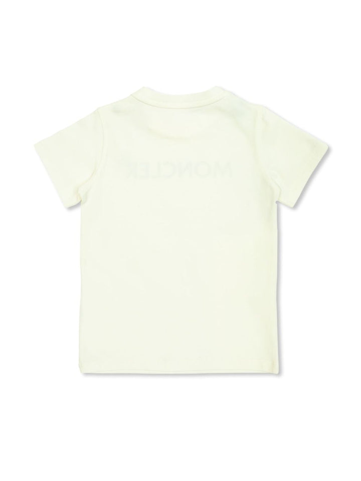T-shirt bianco per neonato 9518C0000889AUM 034 Moncler Kids 