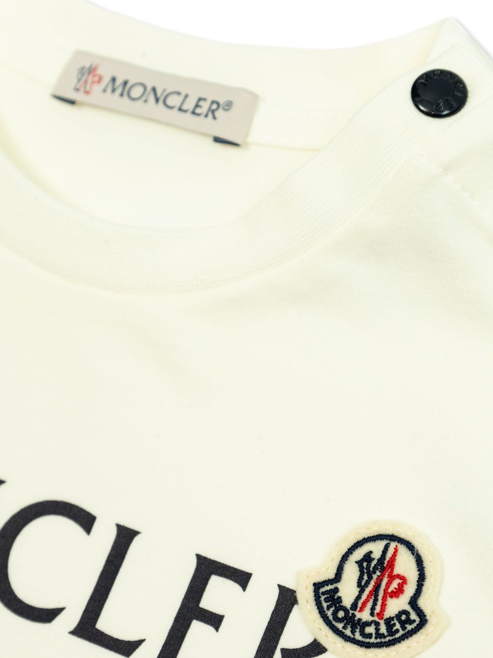T-shirt bianco per neonato 9518C0000889AUM 034 Moncler Kids 