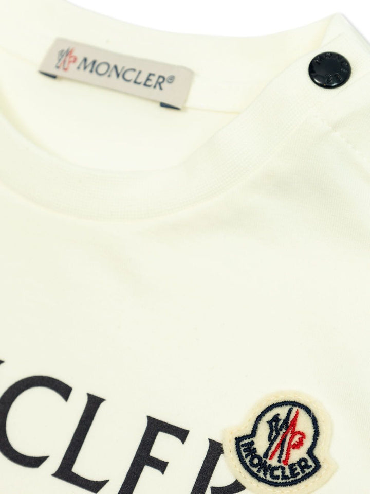 T-shirt bianco per neonato 9518C0000889AUM 034 Moncler Kids 