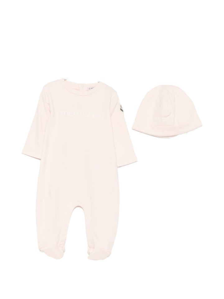 Tutina rosa chiaro per neonata 9518P000018392E 529 Moncler Kids 