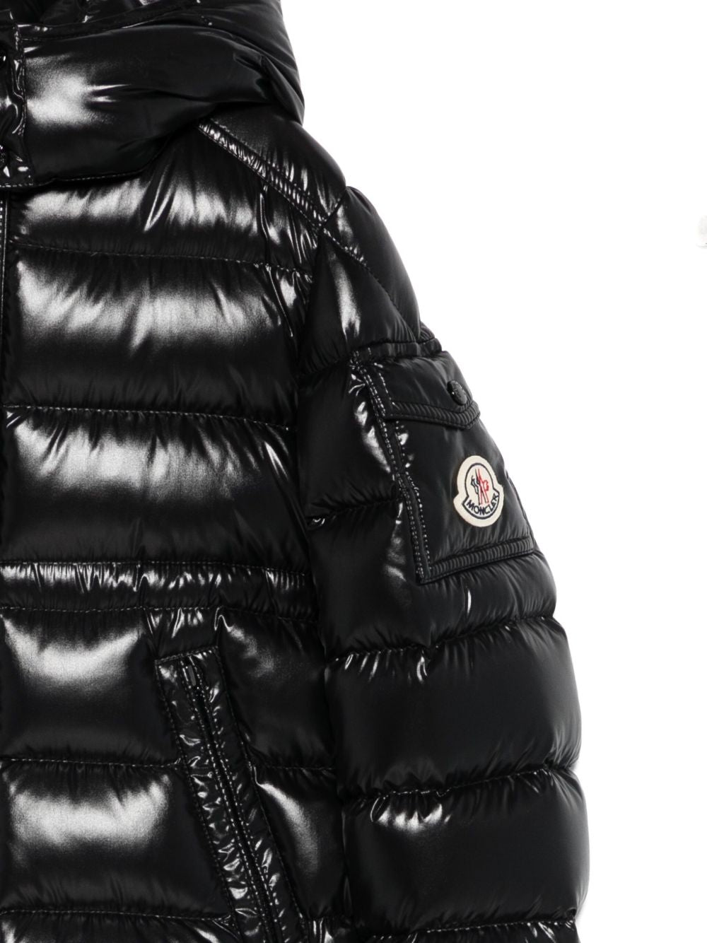 Giubbotto nero per bambina 9541A00038597Z8 999 Moncler Kids 