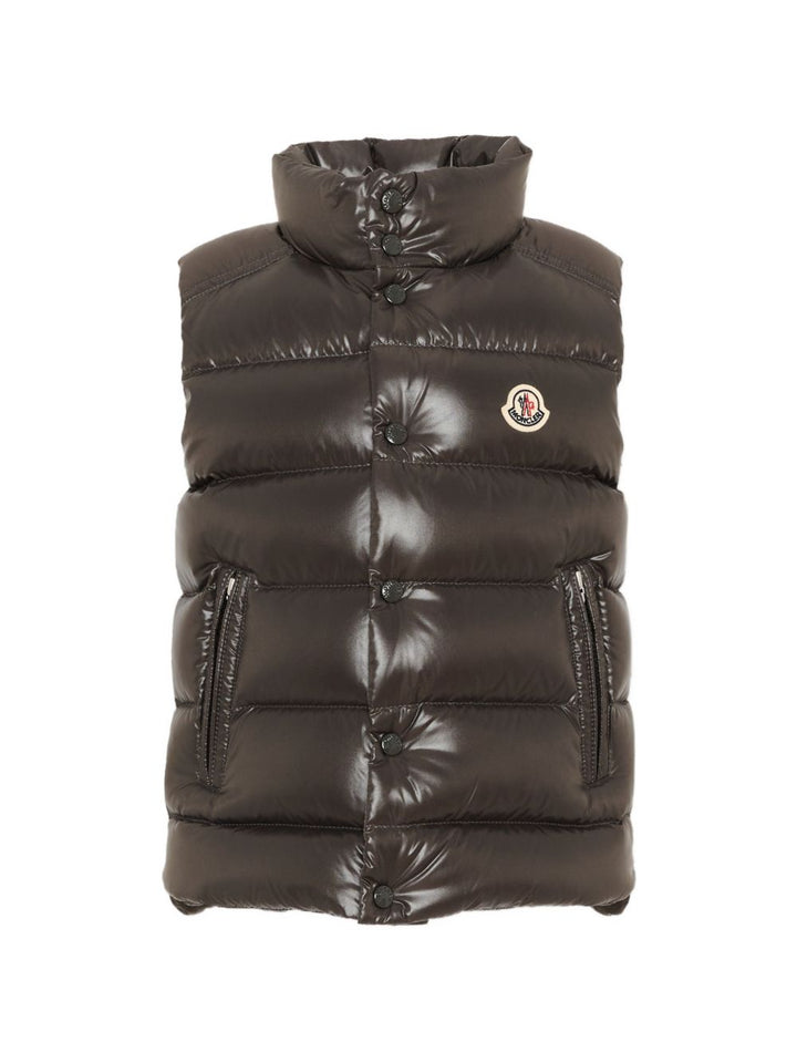 Gilet grigio lucido per bambino 9541A1262068950 918 Moncler Kids 
