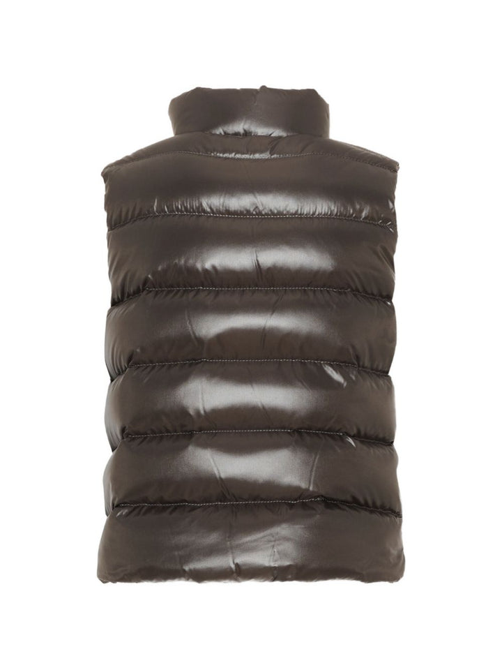 Gilet grigio lucido per bambino 9541A1262068950 918 Moncler Kids 