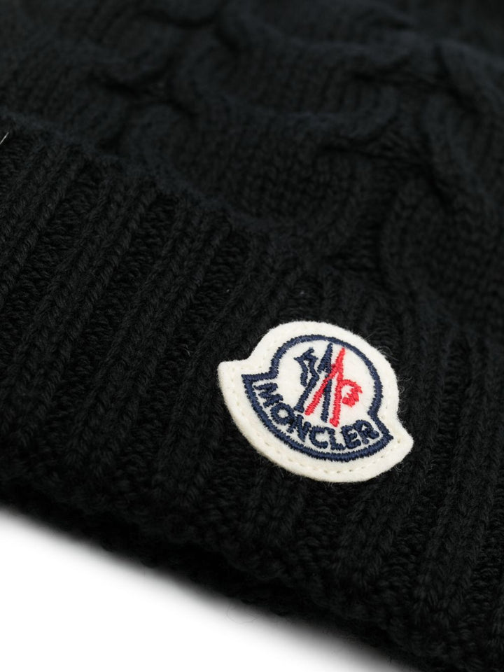 Cappello nero per bambino 9543B0000604S02 999 Moncler Kids 