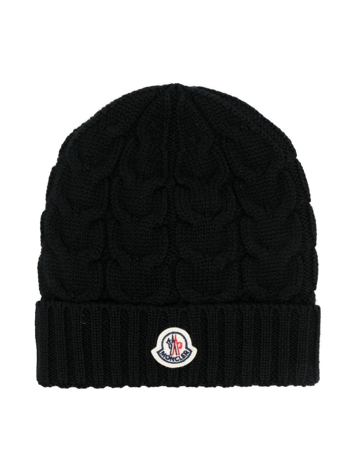 Cappello nero per bambino 9543B0000604S02 999 Moncler Kids 