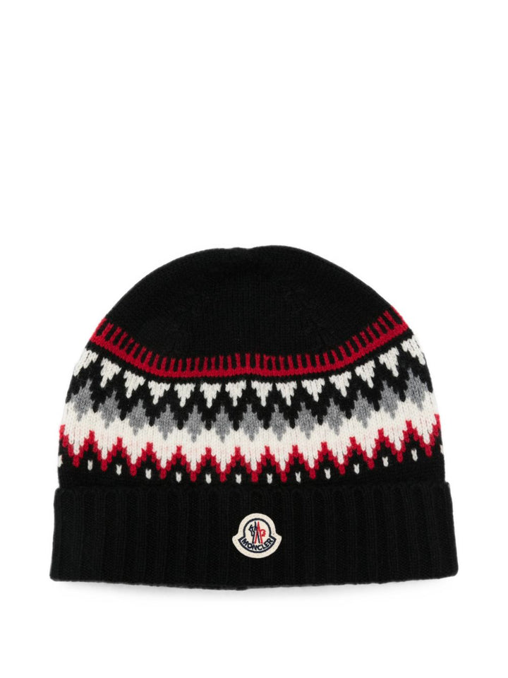 Cappello nero per bambino 9543B00011M1241 999 Moncler Kids 