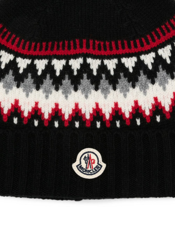 Cappello nero per bambino 9543B00011M1241 999 Moncler Kids 