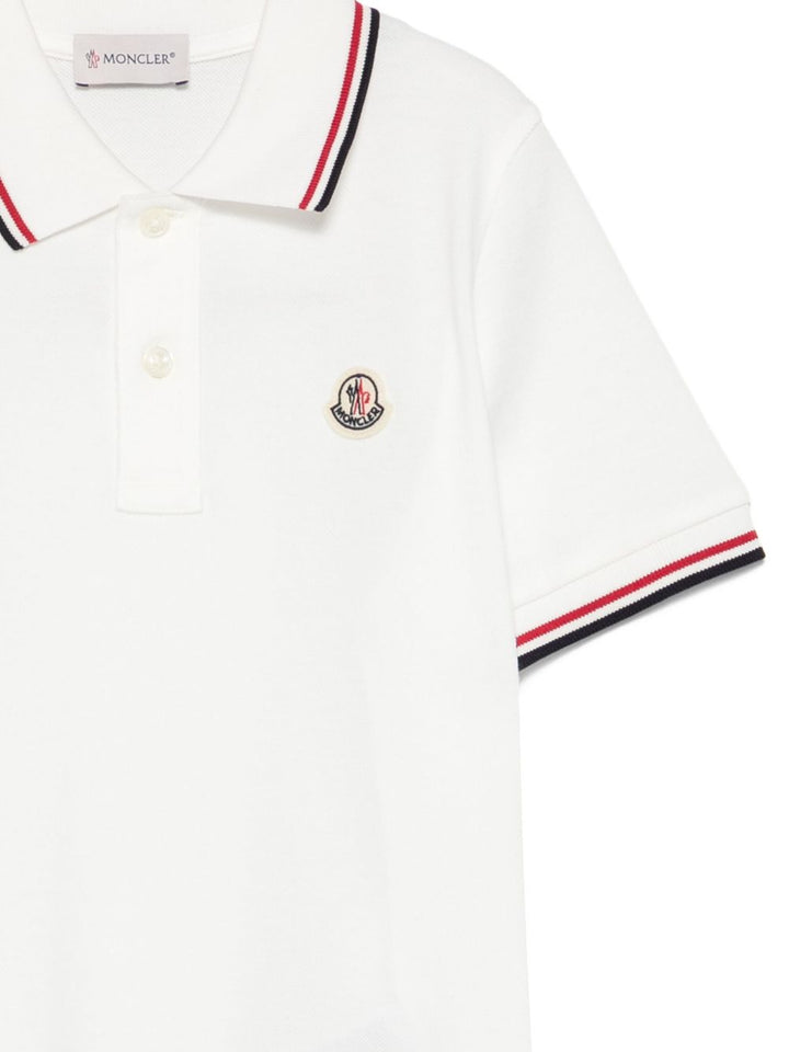 Polo bianca per bambino 9548A000058496W 034 Moncler Kids 