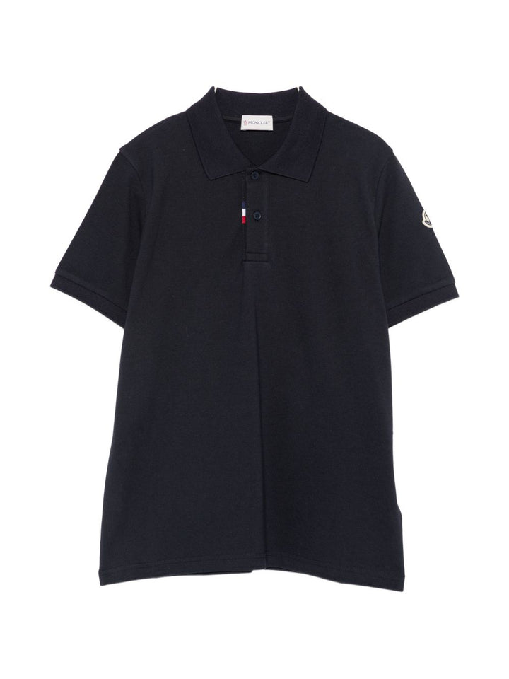 Polo blu navy per bambino 9548A000068496W 778 Moncler Kids 