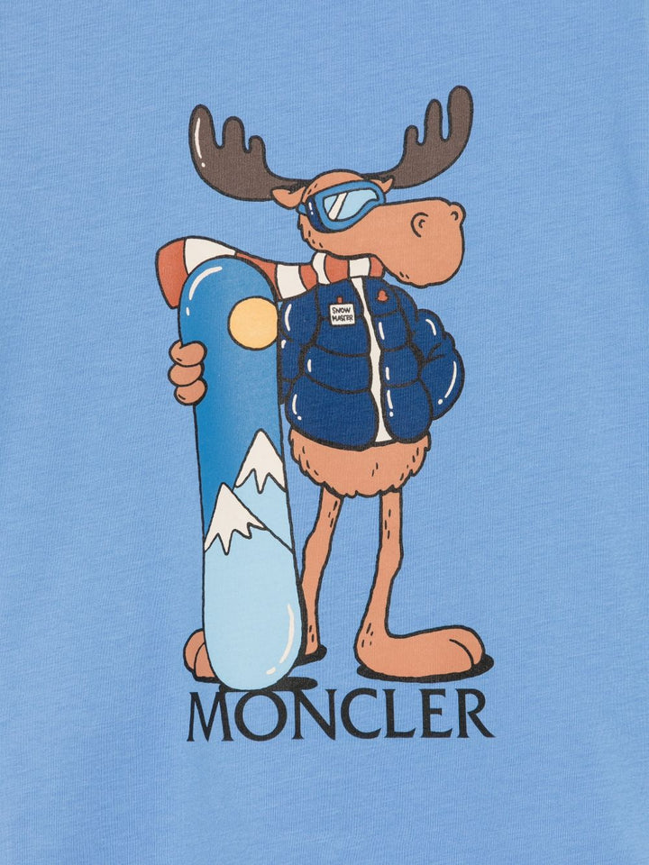 T-shirt blu pastello per bambino 9548C0003389AFV 707 Moncler Kids 