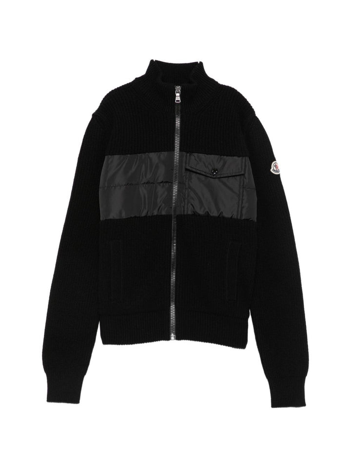Cardigan nero per bambino 9549B00008M4281 999 Moncler Kids 