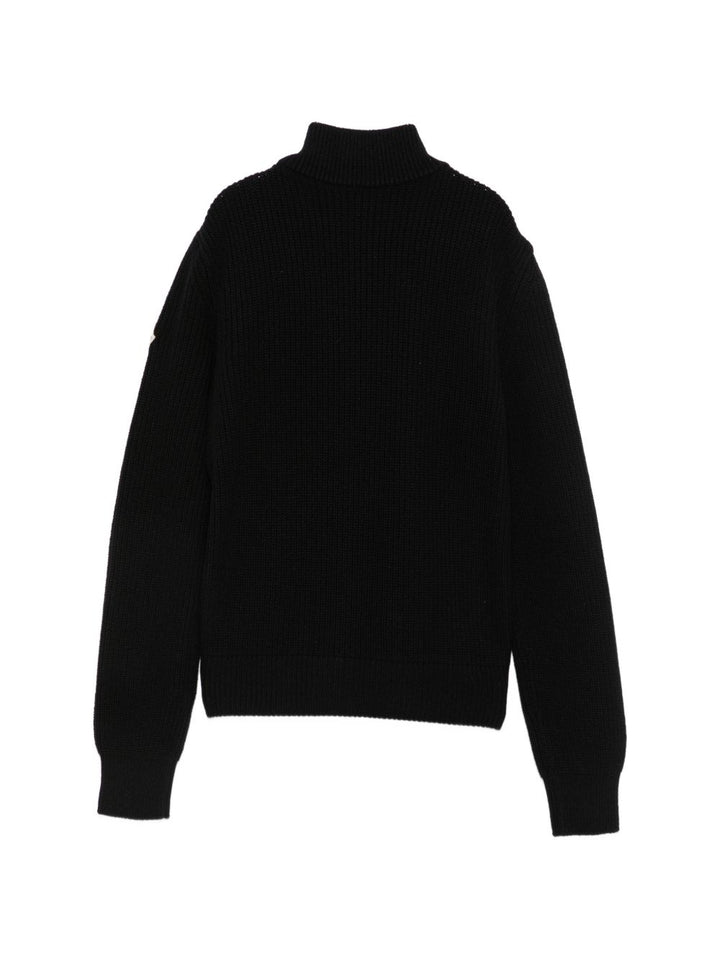 Cardigan nero per bambino 9549B00008M4281 999 Moncler Kids 