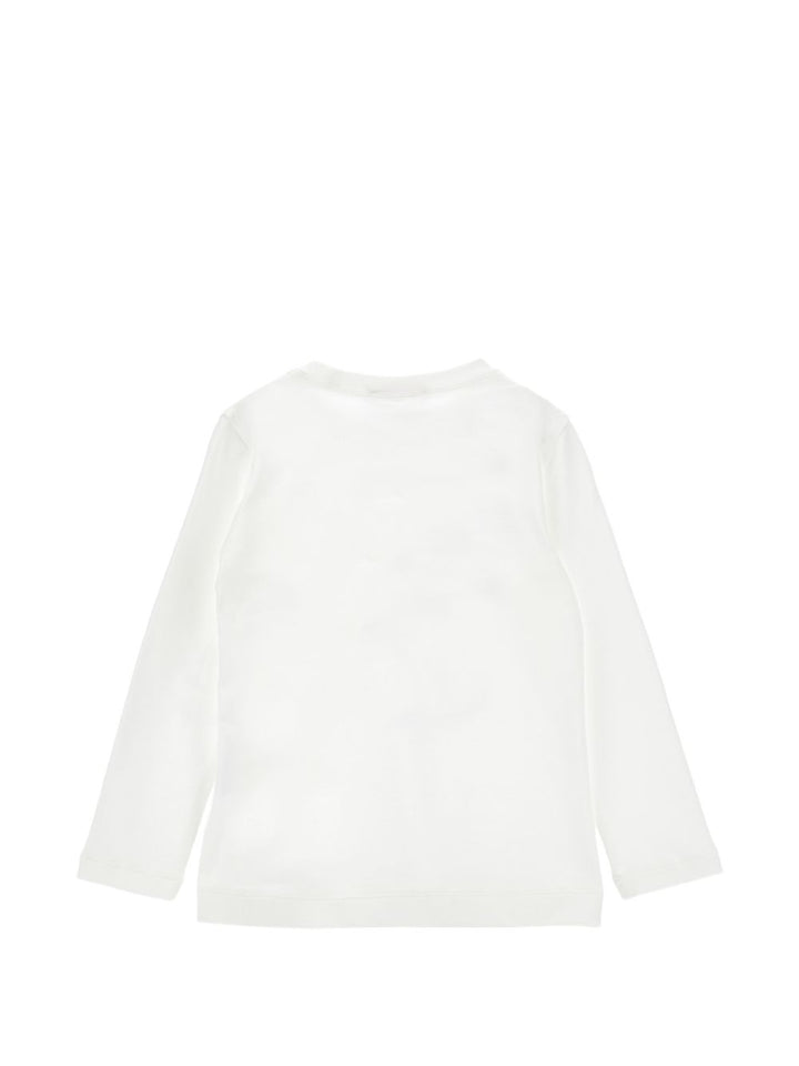 T-shirt bianca per bambina 11H6228201 0156 Monnalisa Kids 