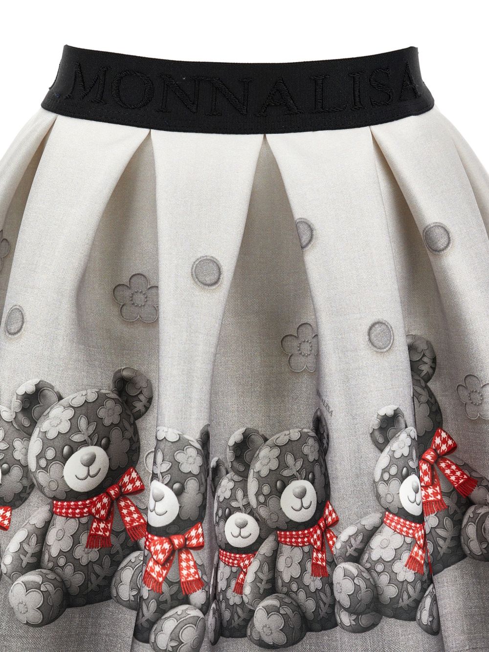Gonna bianco/grigio per bambina 11H7048669 0031 Monnalisa Kids 