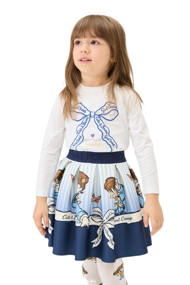 Gonna blu per bambina 11H7078625 0156 Monnalisa Kids 
