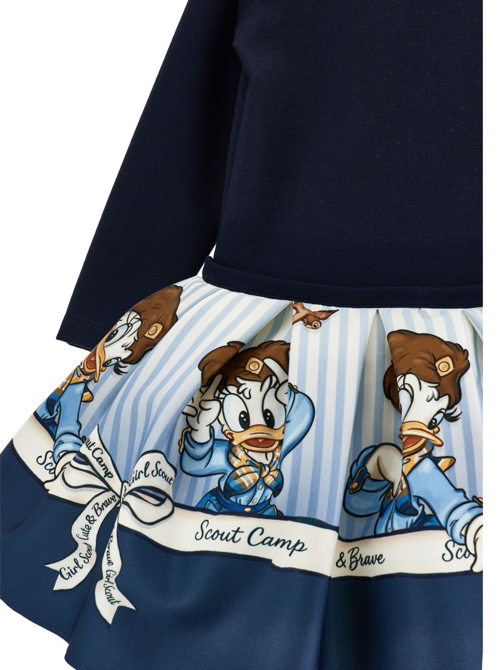 Abito panna/blu per bambina 11H9158625 0156 Monnalisa Kids 