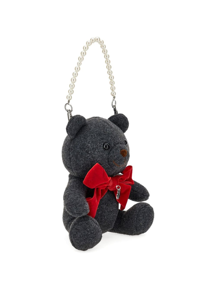 Borsa grigio orsetto per bambina 19H0038059 0031 Monnalisa Kids 