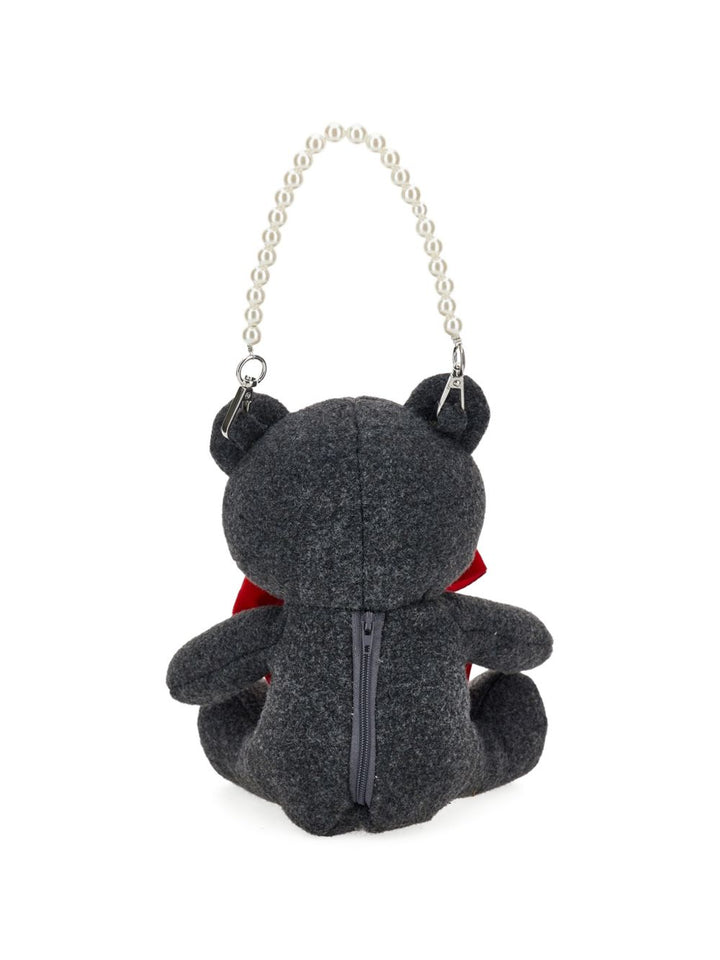 Borsa grigio orsetto per bambina 19H0038059 0031 Monnalisa Kids 