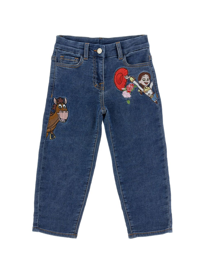 Jeans blu per bambina 19H4008042 0055 Monnalisa Kids 