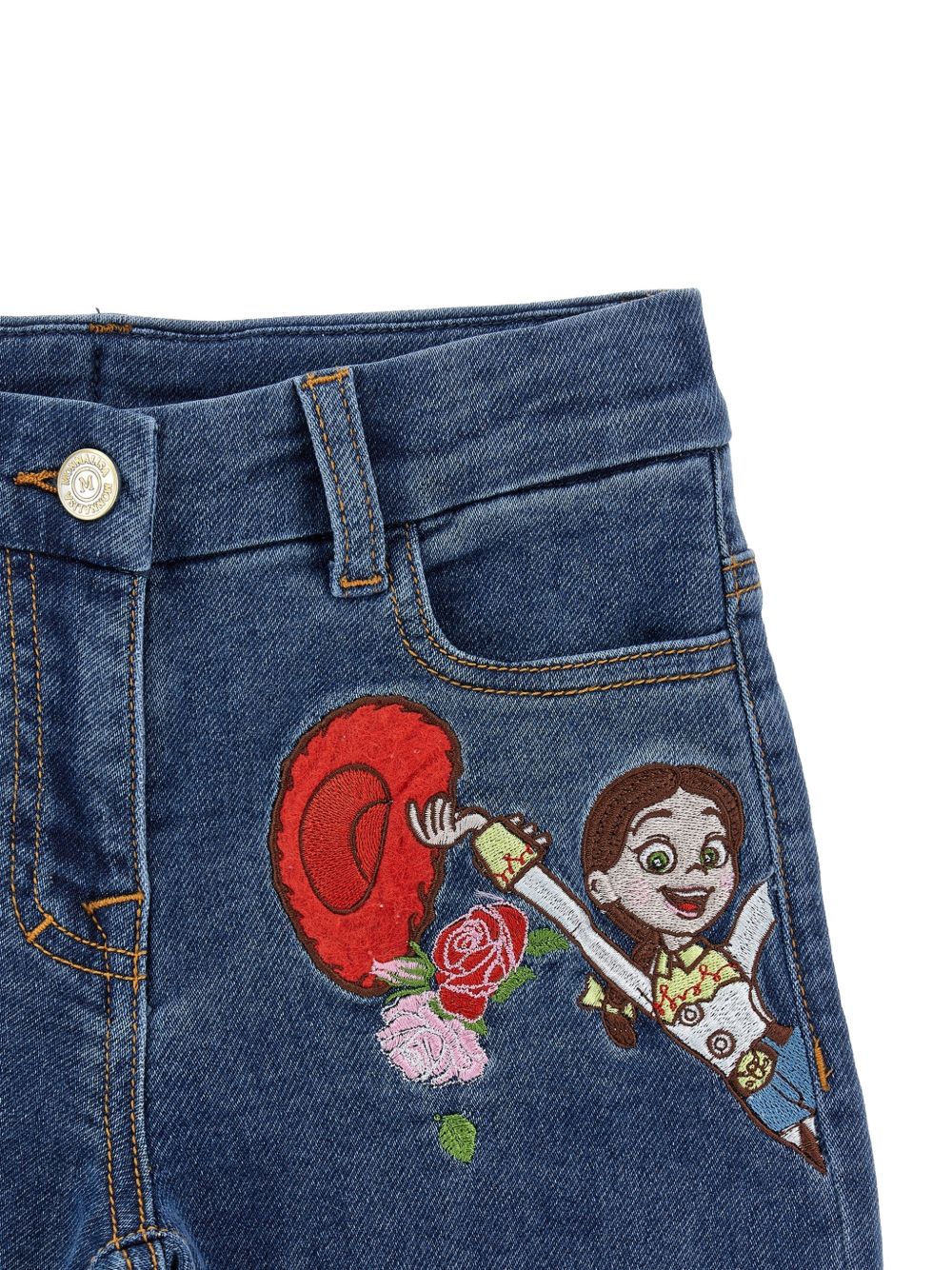 Jeans blu per bambina 19H4008042 0055 Monnalisa Kids 