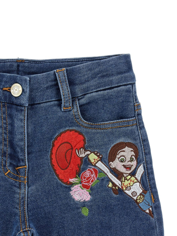 Jeans blu per bambina 19H4008042 0055 Monnalisa Kids 