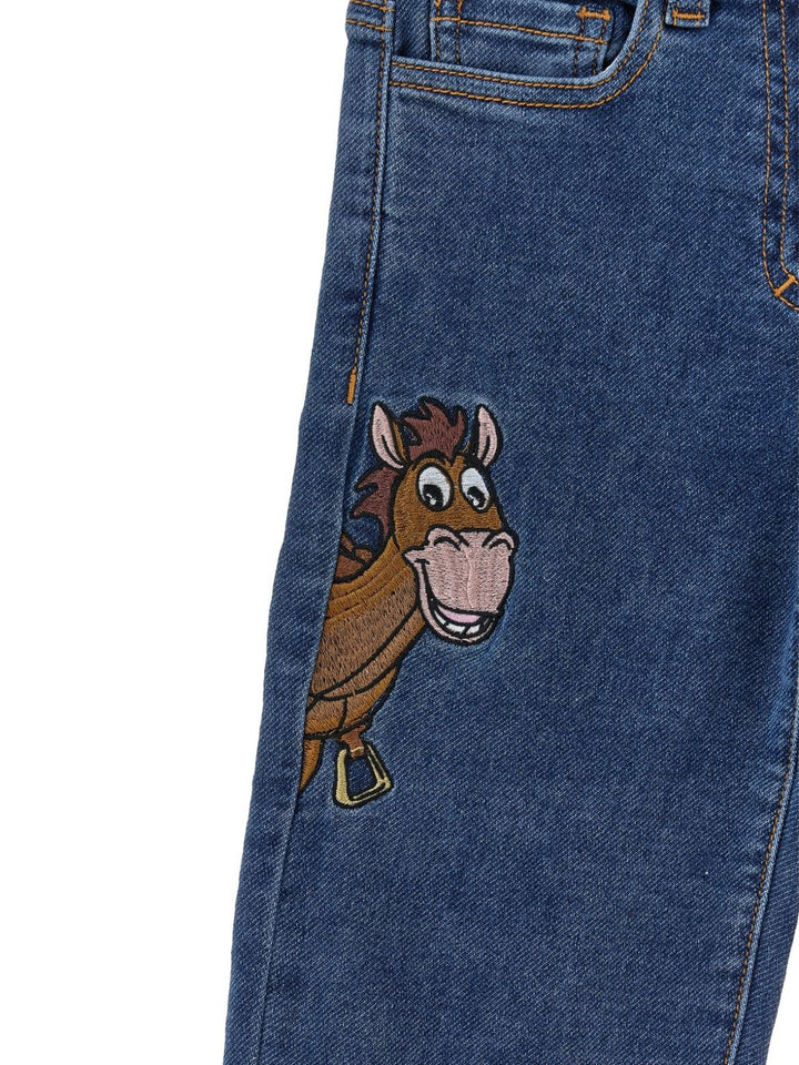 Jeans blu per bambina 19H4008042 0055 Monnalisa Kids 