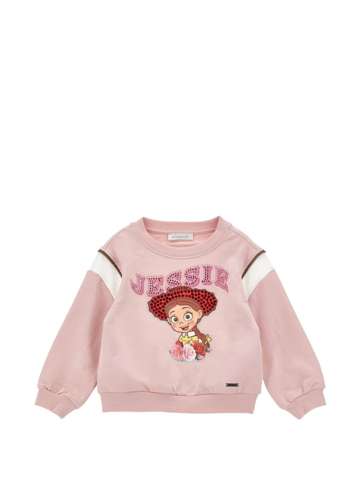 Felpa rosa per bambina 19H600NP8006 094F Monnalisa Kids 