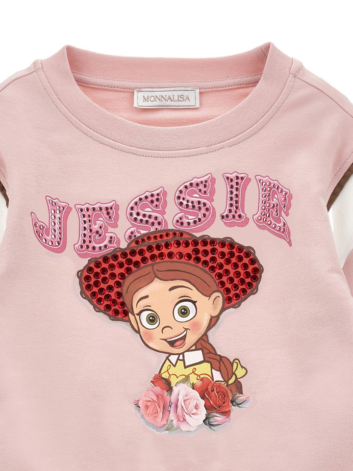 Felpa rosa per bambina 19H600NP8006 094F Monnalisa Kids 