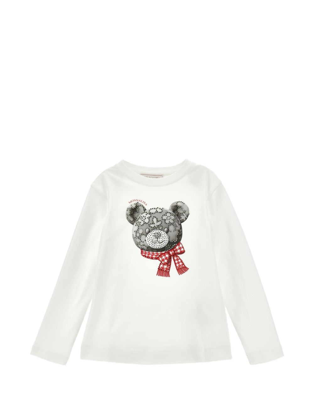 T-shirt bianca per bambina 19H6078015 0132 Monnalisa Kids 