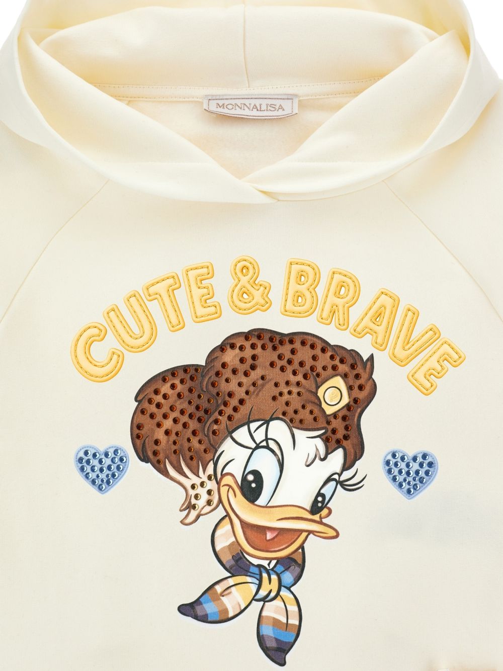 Felpa crema per bambina 19H6118030 2956 Monnalisa Kids 