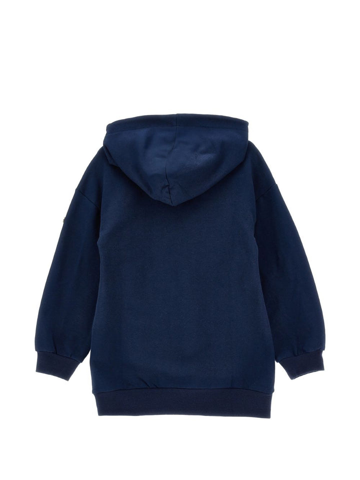 Abito blu navy per bambina 19H9148030 0056 Monnalisa Kids 