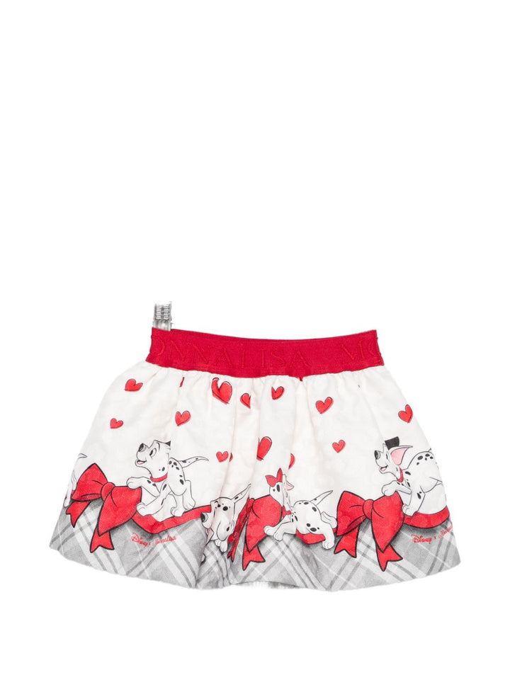 Gonna bianca/rossa per neonata 31H7038667 0143 Monnalisa Kids 