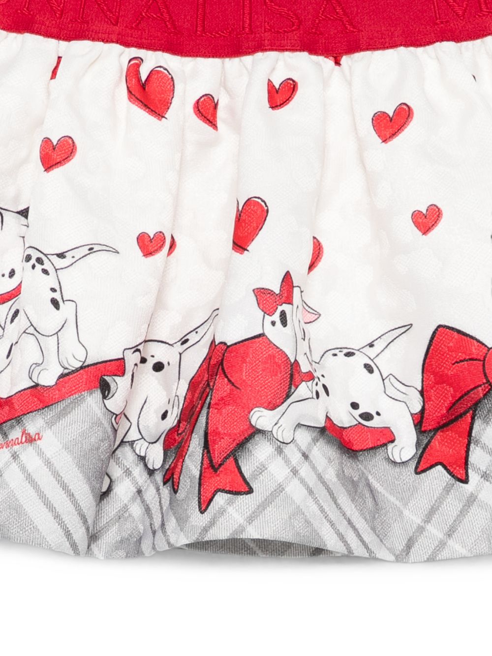Gonna bianca/rossa per neonata 31H7038667 0143 Monnalisa Kids 