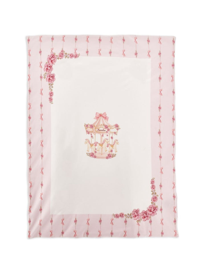 Coperta rosa/bianco per neonata 35H0068000 0091 Monnalisa Kids 