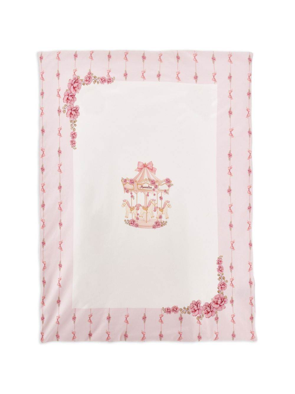 Coperta rosa/bianco per neonata 35H0068000 0091 Monnalisa Kids 