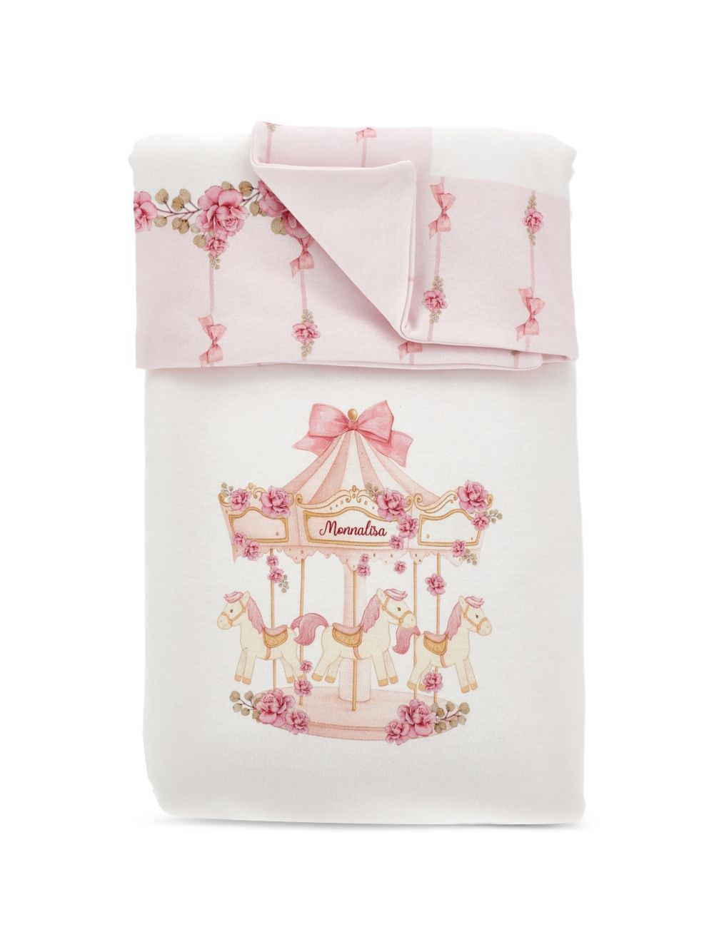 Coperta rosa/bianco per neonata 35H0068000 0091 Monnalisa Kids 
