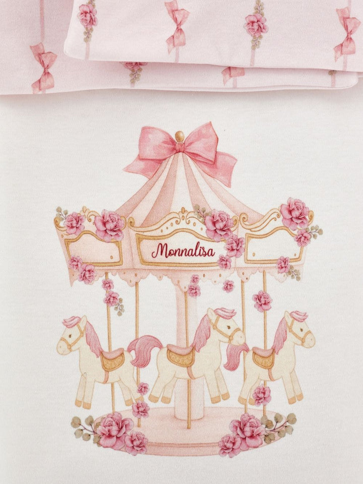 Coperta rosa/bianco per neonata 35H0068000 0091 Monnalisa Kids 