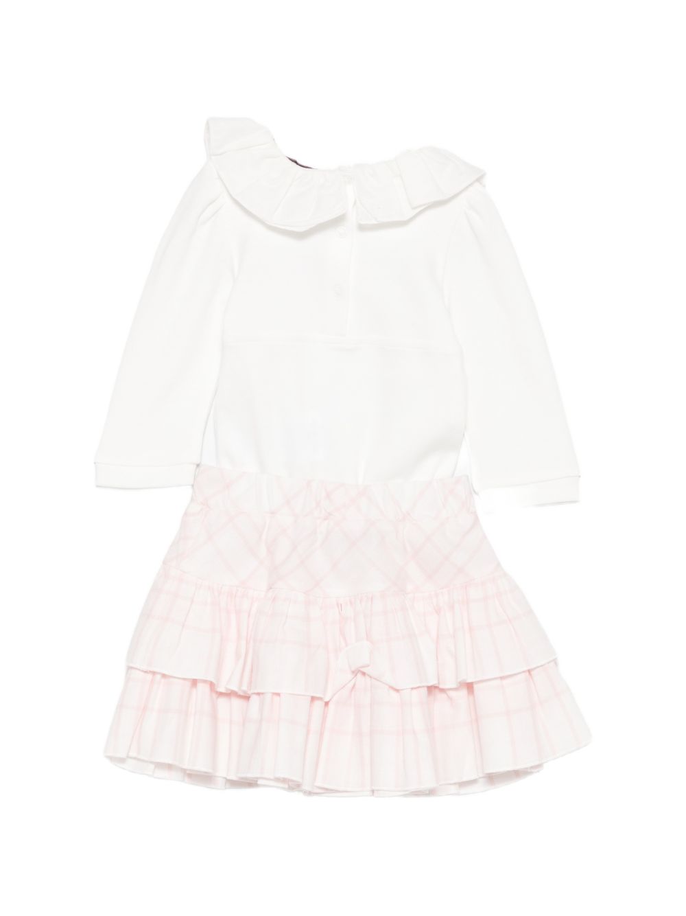 Completo bianco/rosa chiaro per neonata 35H5148000 0191 Monnalisa Kids 