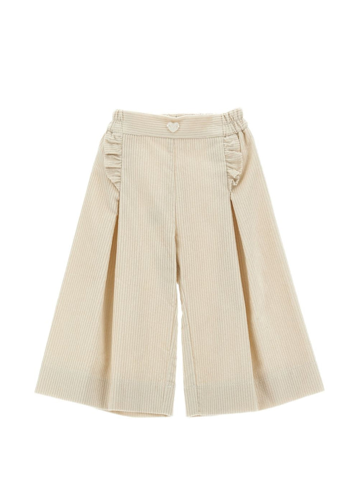 Pantalone ecrù per neonata 37H4008852 0002 Monnalisa Kids 