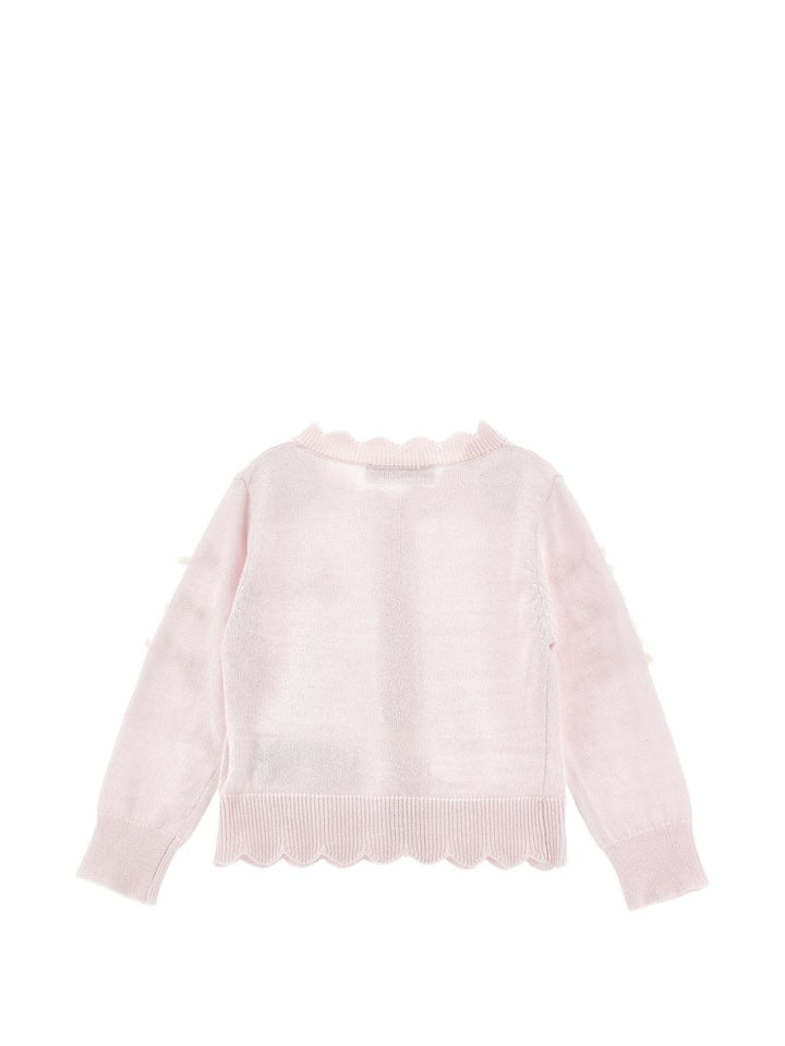 Cardigan rosa chiaro per neonata 37H8008060 0091 Monnalisa Kids 