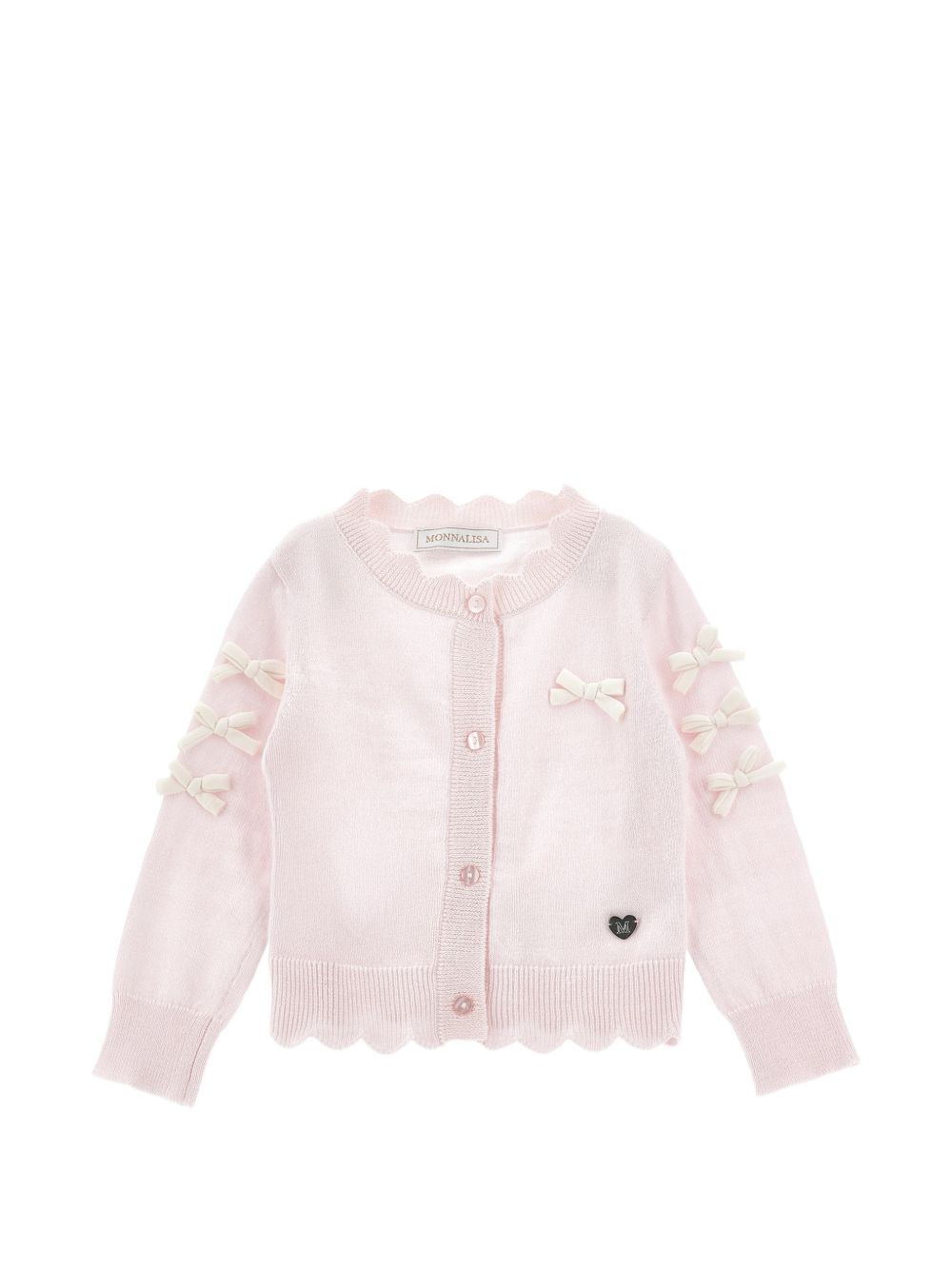 Cardigan rosa chiaro per neonata 37H8008060 0091 Monnalisa Kids 