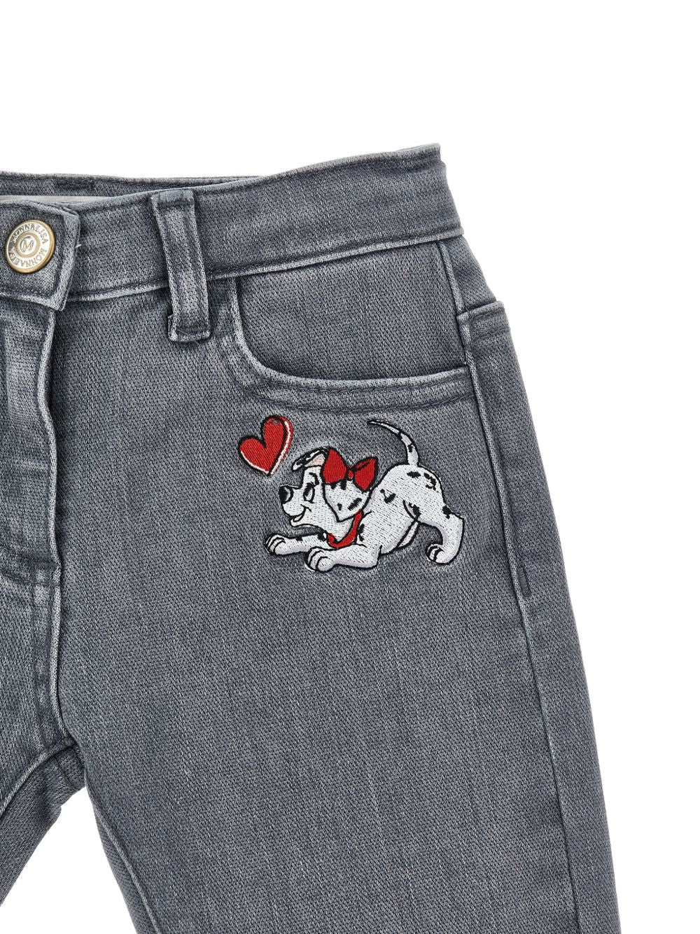Jeans grigio per neonata 39H4098708 0033 Monnalisa Kids 