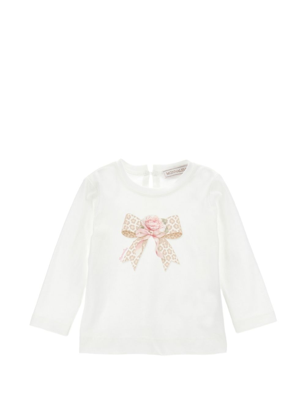 T-shirt panna per neonata 39H6008002 0001 Monnalisa Kids 