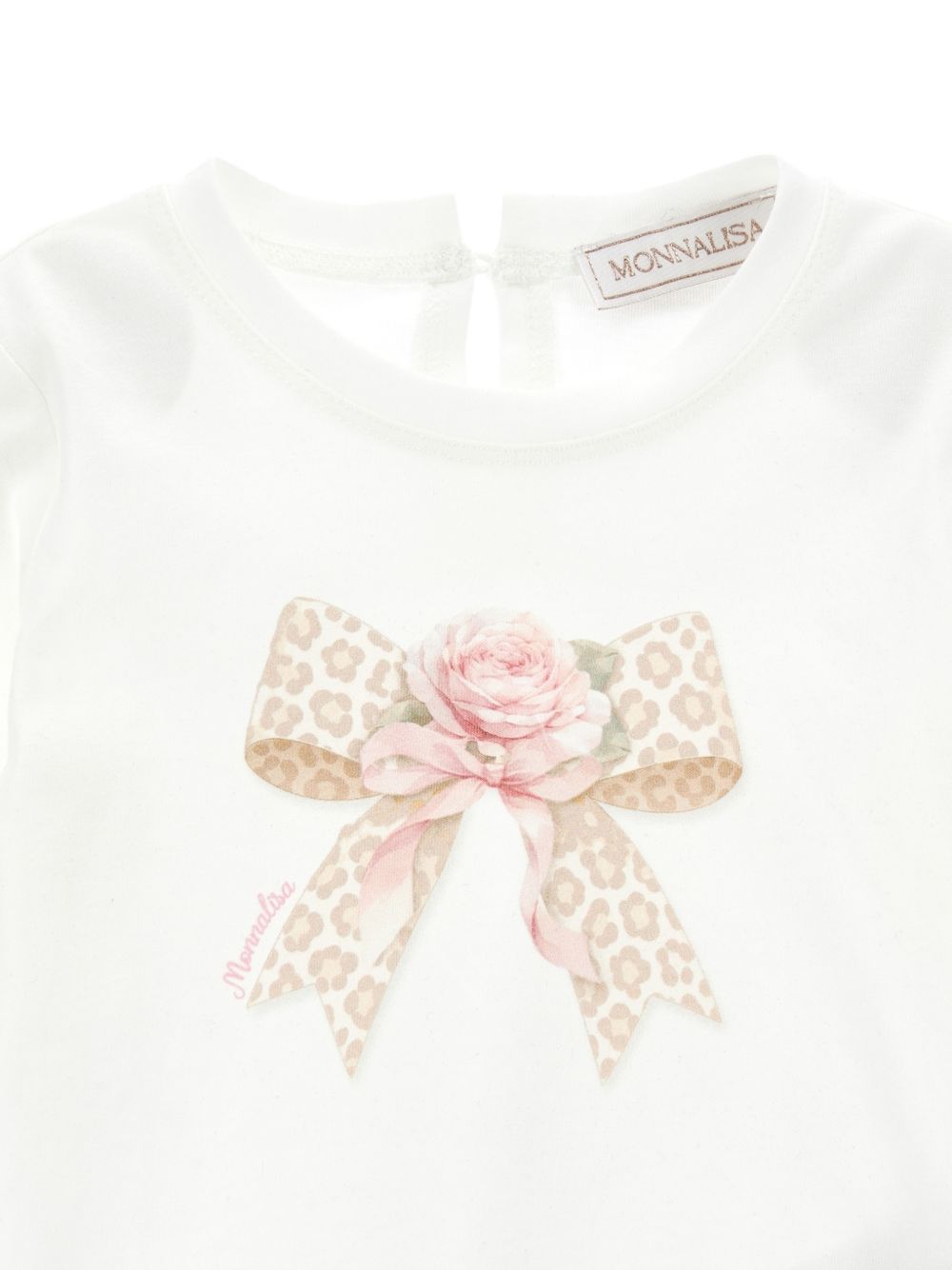 T-shirt panna per neonata 39H6008002 0001 Monnalisa Kids 