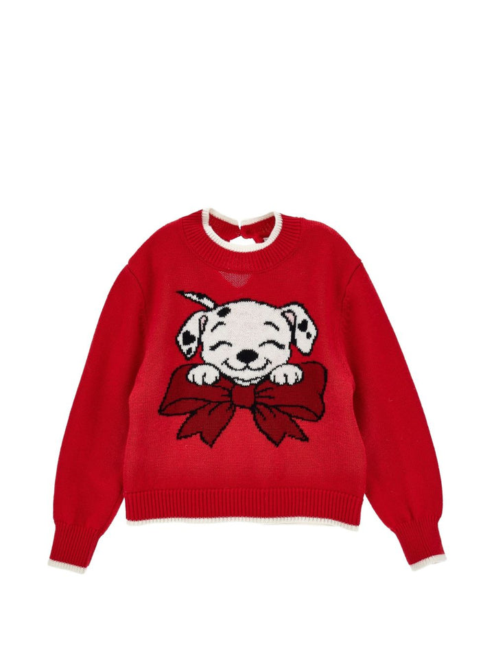 Maglione rosso per neonata 39H6168066 0043 Monnalisa Kids 