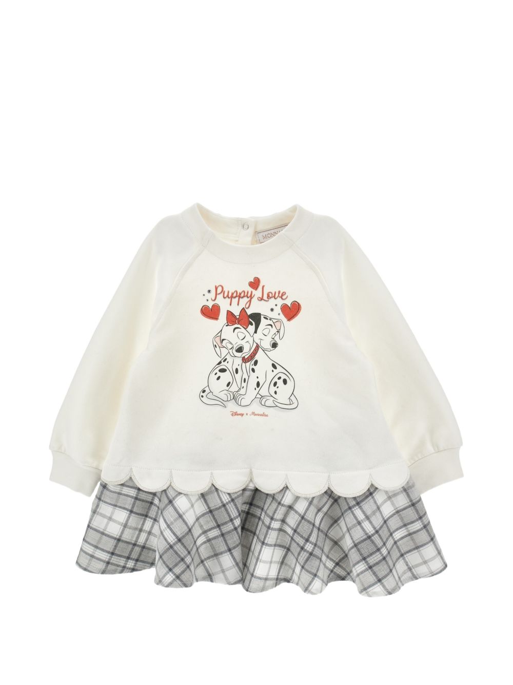Abito panna/grigio per neonata 39H9048030 0133 Monnalisa Kids 