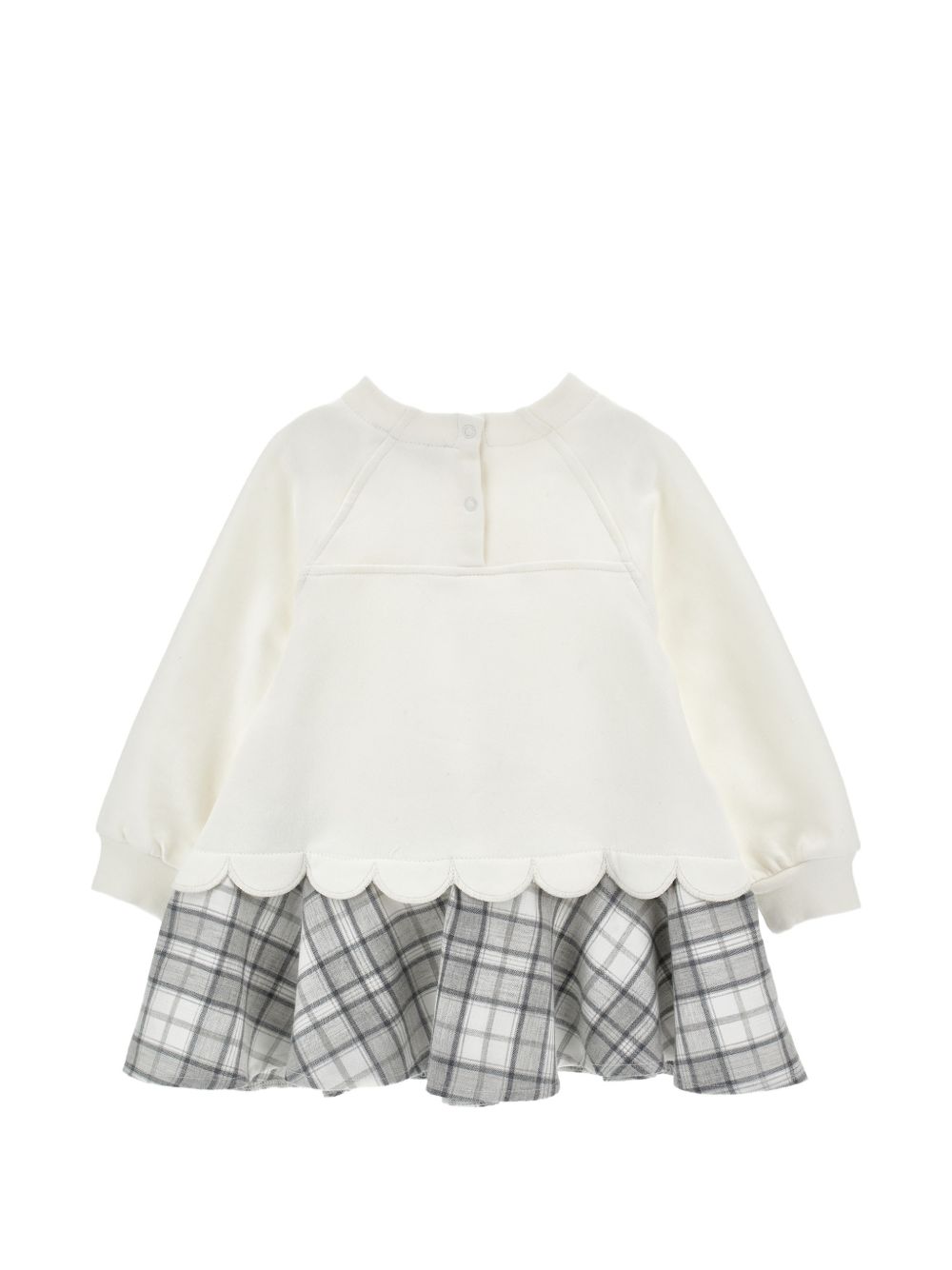 Abito panna/grigio per neonata 39H9048030 0133 Monnalisa Kids 