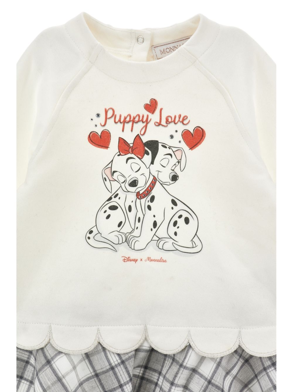 Abito panna/grigio per neonata 39H9048030 0133 Monnalisa Kids 