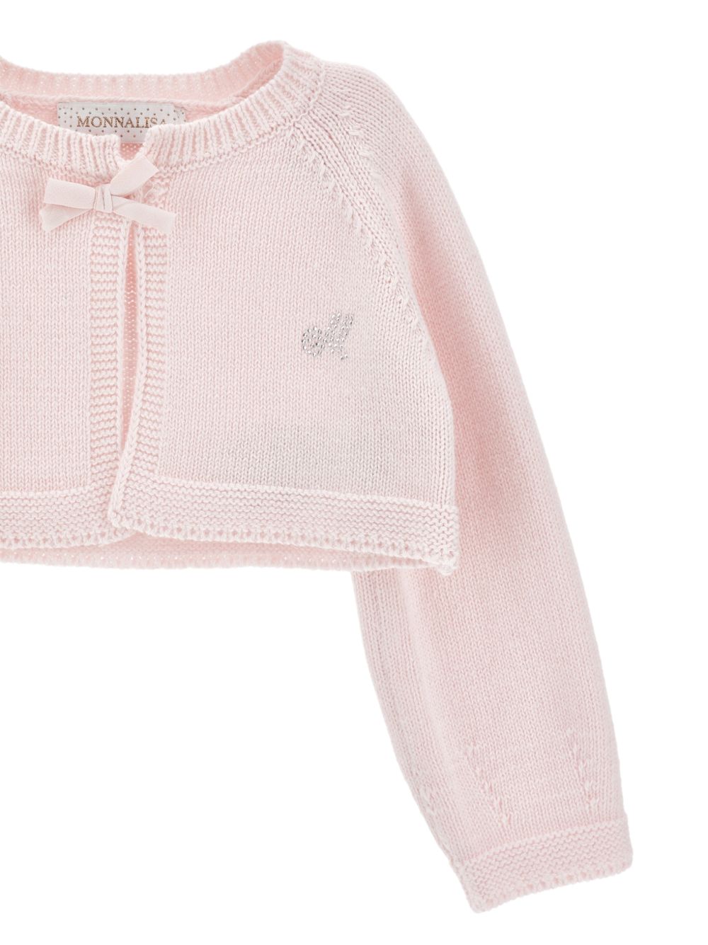 Cardigan rosa chiaro per neonata 73H8018060 0091 Monnalisa Kids 