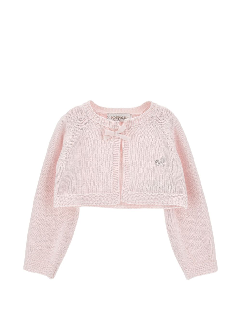 Cardigan rosa chiaro per neonata 73H8018060 0091 Monnalisa Kids 